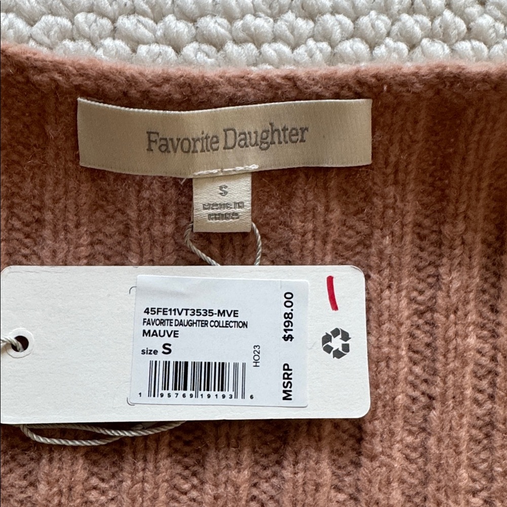 NWT Favorite Daughter wool and cashmere vest in mauve | Small - Picture 5 of 6